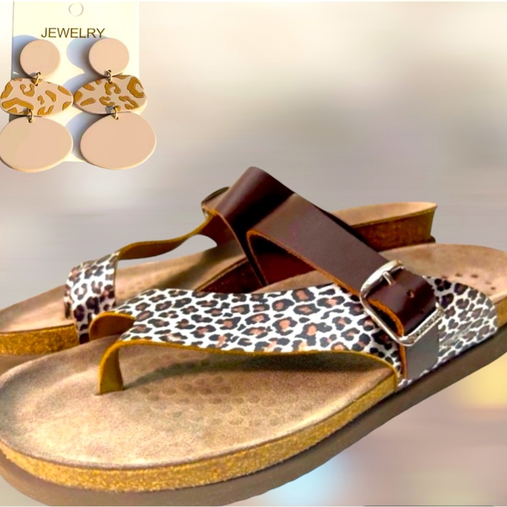 MEPHISTO SLIP ON SANDALS•LEOPARD PRINT•SIZE EUR 42=11 •NEW IN BOX! BLUS BONUS !